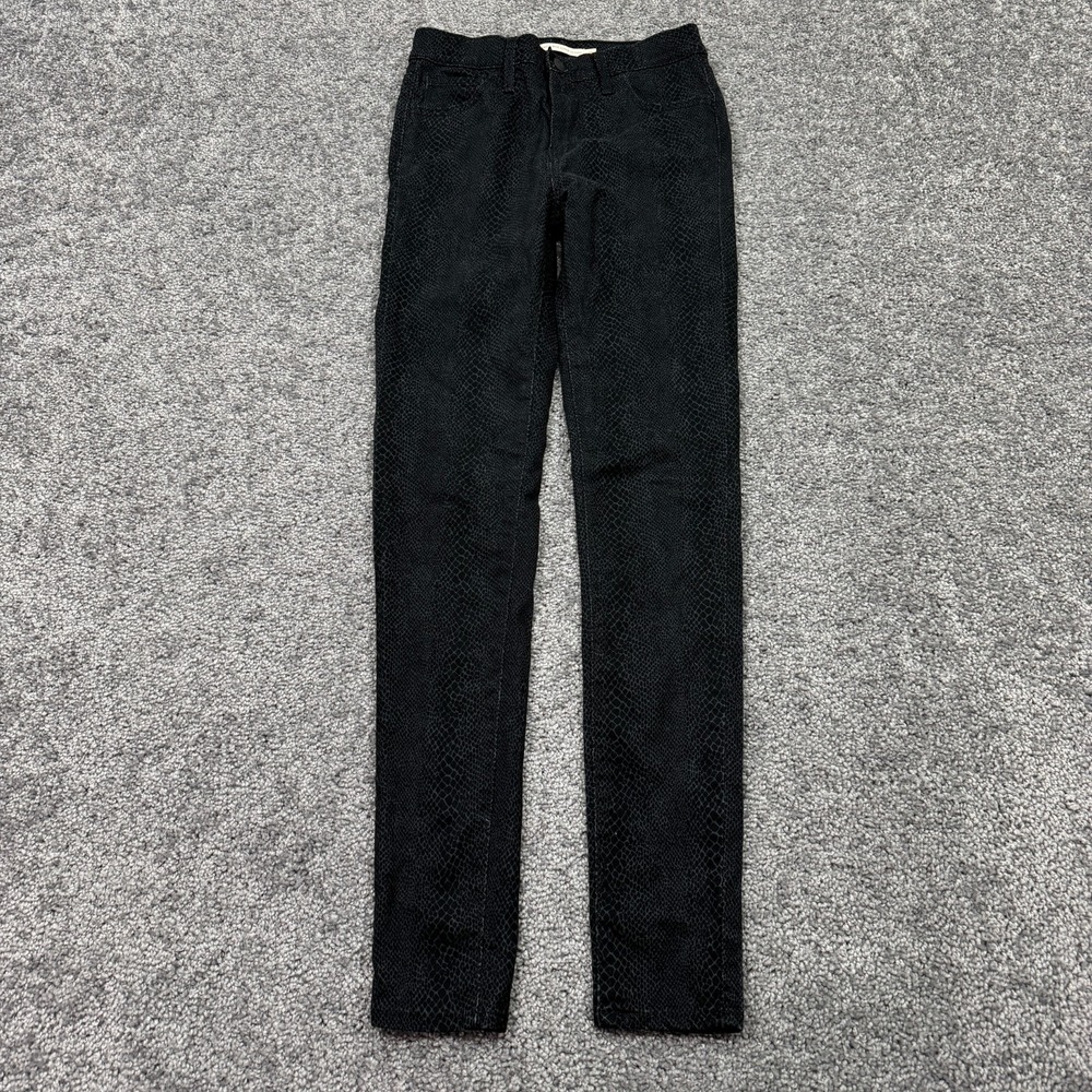 Levis Pants Womens 25 Black Gray 720 High Rise Super Skinny Stretch City Casual